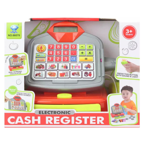 Pokladna dětská registrační kasa elektronická s doplňky na baterie Světlo Zvuk