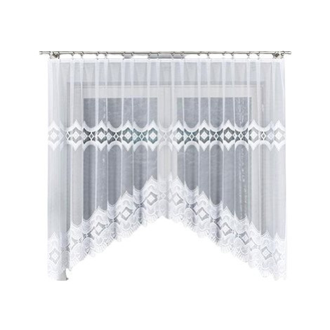 MyBestHome Dekorační oblouková krátká záclona LUCYNA bílá 310x160 cm