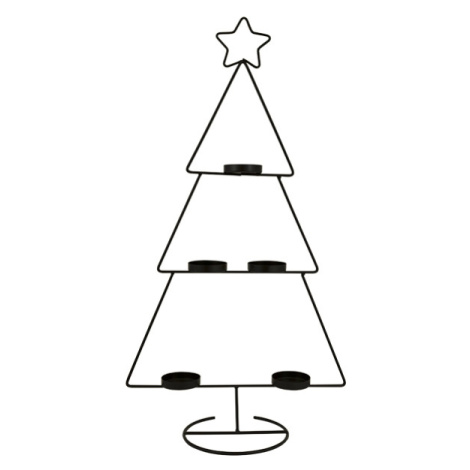 Dekorativní svícen Vánoční stromek, kovový 51cm