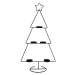 Dekorativní svícen Vánoční stromek, kovový 51cm