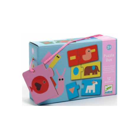 Duo puzzle Tvary a zvířátka DJECO