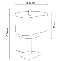 MARKET SET MARKET SET Pebble textilní stolní lampa, krémová