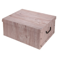 Úložný box s víkem Wood, přírodní
