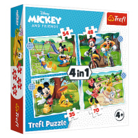 Trefl Puzzle 4v1 - Mickeyho pěkný den / Disney Standard Characters