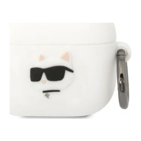 Pouzdro Karl Lagerfeld AirPods 3 cover white Silicone Choupette Head 3D (KLA3RUNCHH)