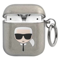 Karl Lagerfeld KLA2UKHGK AirPods cover black Glitter Karl`s Head (KLA2UKHGK)