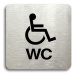 Accept Piktogram "WC invalidé" (80 × 80 mm) (stříbrná tabulka - černý tisk bez rámečku)