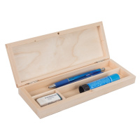 Dřevěná krabička na psací potřeby