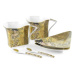 Home Elements Sada - dva tvarované šálky 250 ml s podšálky a lžičkami - Klimt Adele