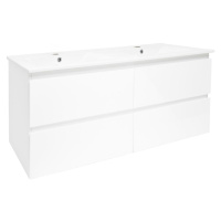 Koupelnová skříňka s umyvadlem SAT B-Way 119x50x45 cm bílá lesk BWAY2120WU4BI