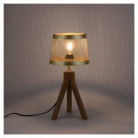 JUST LIGHT. Dřevěná stolní lampa Frederik, trojnožka
