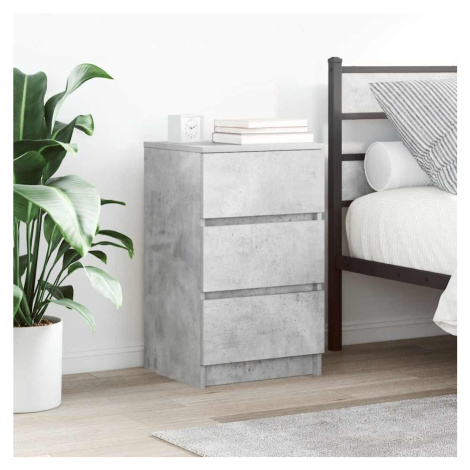 vidaXL Noční skříňky se 3 zásuvkami 2 ks Betonová šedá 39x35x65 cm