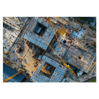 Fotografie Aerial view of a large construction site, zhihao, 40 × 26.7 cm