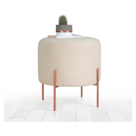 Krémový taburet Copper – Artie Hanah Home