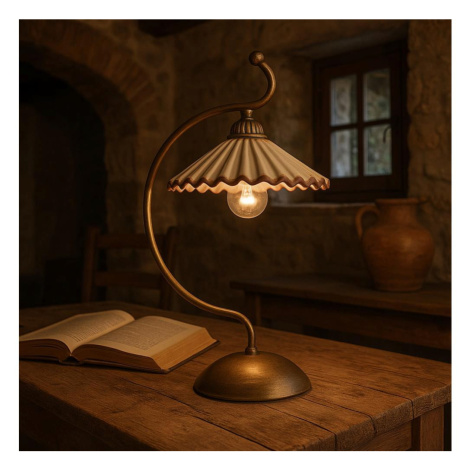 ONLI - Stolní lampa ROSINA 1xE14/6W/230V bronzová 4257/L