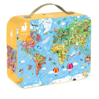 Puzzle - Mapa světa v kufříku - 300 ks