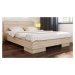 SARON postel 160x200 cm s roštem, dub sonoma