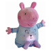 Peppa Pig 2v1 plyšový usínač hrající + světle, modrý, 25 cm