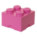 LEGO® úložný box 4 - růžová 250 x 250 x180 mm