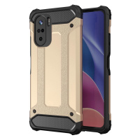 Hybrid Armor pancéřovaný hybridní kryt Xiaomi Redmi K40 Pro+ / K40 Pro / K40 / Poco F3 zlatý