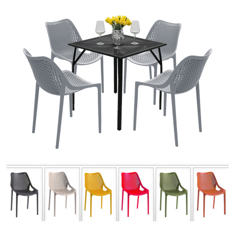 Zahradní sestava DUBLIN/EDEN 1+4 (různé barvy) červená