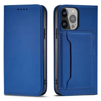 Magnetové pouzdro na karty iPhone 14 Plus flip cover wallet stand blue