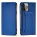 Magnetové pouzdro na karty iPhone 14 Plus flip cover wallet stand blue