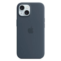 Kryt Apple iPhone 15+ Silicone Case with MS - Storm Blue