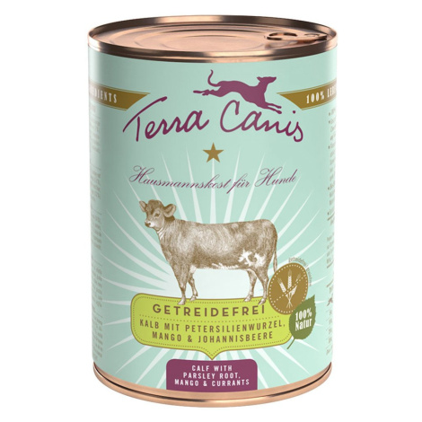 Terra Canis bez obilovin, telecí maso s kořenovou petrželí, mangem a černým rybízem 6 × 400 g