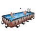 Bazén s filtrací Wood pool Exit Toys ocelová konstrukce 540*250*100 cm hnědý od 6 let