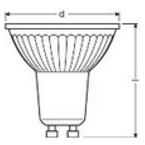 LED žárovka GU10 PAR16 LEDVANCE PARATHOM 4,3W (30W) neutrální bílá (4000K), reflektor 120°