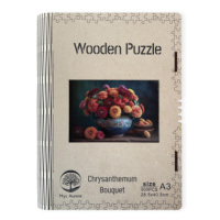 Wooden puzzle Chrysanthemum Bouquet A3
