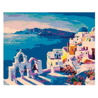 Diamondi - SANTORINI SE ZVONY, 40x50 cm, vypnuté plátno na rám