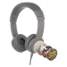 Sluchátka Wired headphones for kids Buddyphones Explore Plus, Grey (4897111740125)