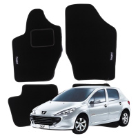 Peugeot 307/307sw 2001-2007r. Velurové koberce do auta stěrače Haft B