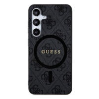 Guess PU Leather 4G Colored Ring MagSafe Zadní Kryt pro Samsung Galaxy S24 Black