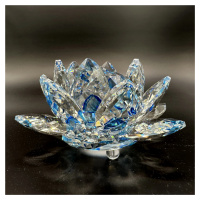 Křišťálové sklo - Lotosový květ Premium, Modrá