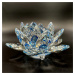 Křišťálové sklo - Lotosový květ Premium, Modrá