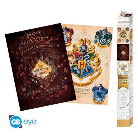 Set 2 plakátů Harry Potter - Crest & Marauders (52x38 cm) Abysse