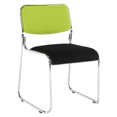 Zasedací židle SINCOPY, zelená/černá síťovina Tempo Kondela