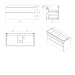Sapho SITIA umyvadlová skříňka 101,4x50x44,2cm, 2xzásuvka, bílá mat