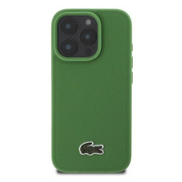 Lacoste Iconic Petit Pique Woven Logo MagSafe Zadní Kryt pro iPhone 16 Pro Max Green