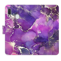 iSaprio flip pouzdro Purple Marble pro Samsung Galaxy A20e