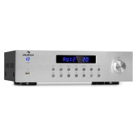 Auna AV2-CD850BT, 4-zónový HiFi stereo zesilovač, 8 x 50 W RMS, bluetooth, USB, stříbrný