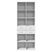 vidaXL Skříň highboard bílá 70 x 42,5 x 185 cm kompozitní dřevo