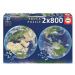 Kulaté puzzle Planeta Země 2 x 800 dílků