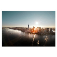 Umělecká fotografie Aerial of Manhattan, NYC at sunrise, Howard Kingsnorth, (40 x 26.7 cm)