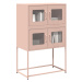 vidaXL Skříň highboard růžová 68x39x107 cm ocel