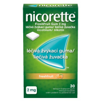 NICORETTE Freshfruit 2 mg Léčivá žvýkací guma 30 kusů