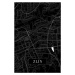 Mapa Zlin black, (26.7 x 40 cm)